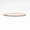Ruby & White Diamond Flexible-Fit Bangle