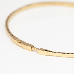 Ruby & White Diamond Flexible-Fit Bangle