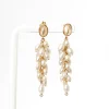 Shadow Diamond & Pearl Earrings