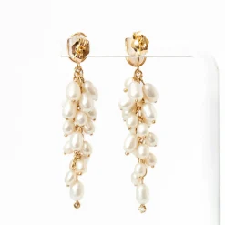Shadow Diamond & Pearl Earrings