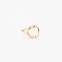 Single Baguette Teeny Doorknocker Stud