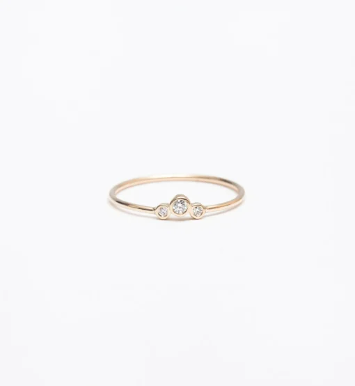 Small Graduated Bezel Ring