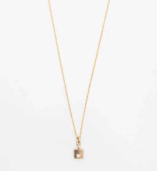 Square Diamond Mirror Pendant