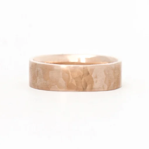 Square 6mm Hammered Band