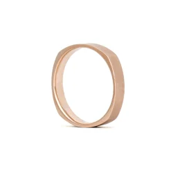 Square 4mm Hammered Band
