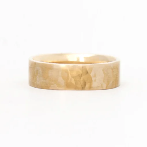 Square 6mm Hammered Band