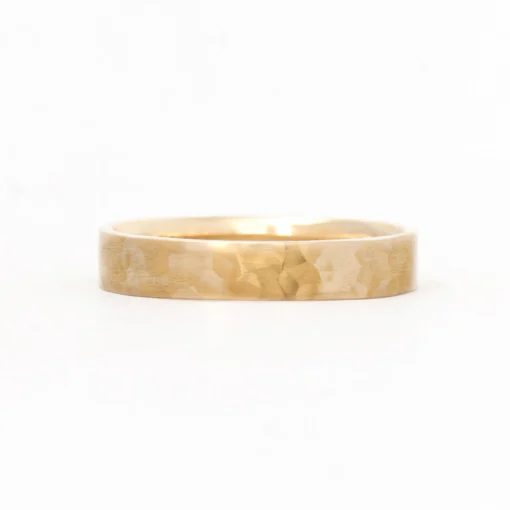 Square 4mm Hammered Band