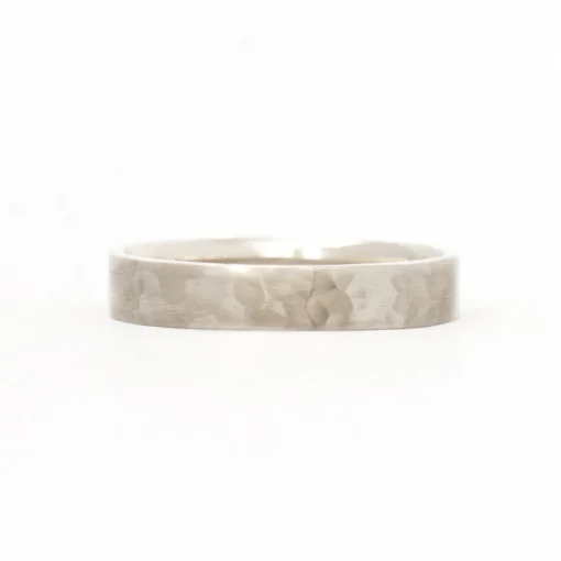 Square 4mm Hammered Band