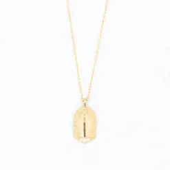 Sundial Medallion Pendant Necklace
