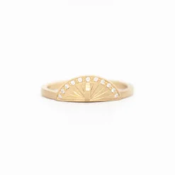 Sundial Pavé Stacker Ring