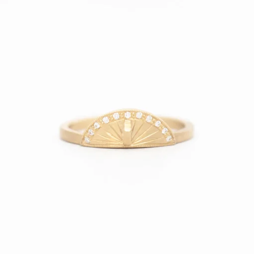 Sundial Pavé Stacker Ring