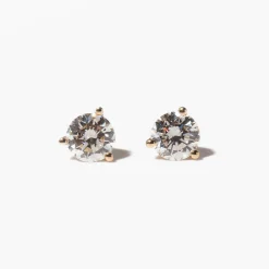 1.0 tcw Three-Prong Diamond Solitaire Studs