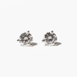 1.0 tcw Three-Prong Diamond Solitaire Studs