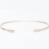 Three Diamond Line Open Cuff