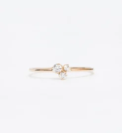 Three Mixed Diamond Prong Trio Ring