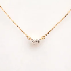 Tiny Two Diamonds Amigos Necklace