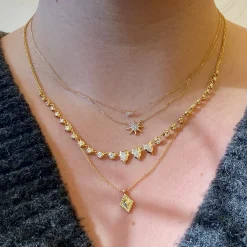 Tiny Two Diamonds Amigos Necklace