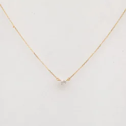 Tiny Two Diamonds Amigos Necklace