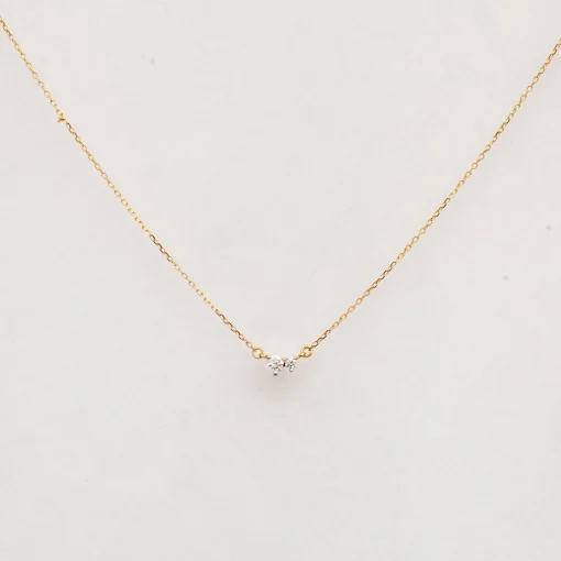 Tiny Two Diamonds Amigos Necklace