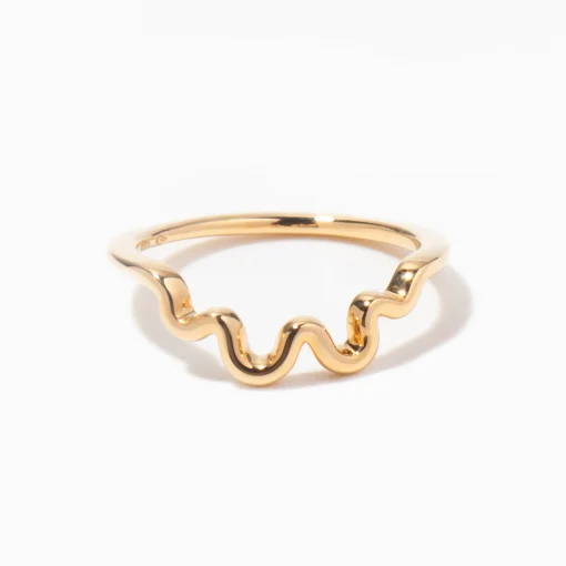 Wave Solid Gold Wedding Band