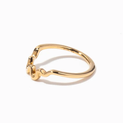 Wave Solid Gold Wedding Band