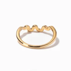 Wave Solid Gold Wedding Band