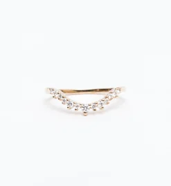 White Diamond Celestine Curve Band