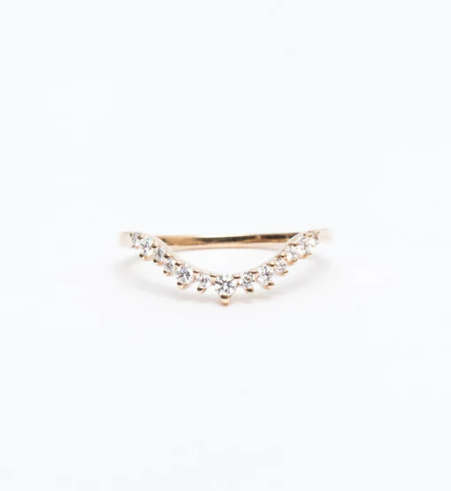 White Diamond Celestine Curve Band