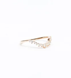 White Diamond Celestine Curve Band