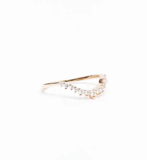 White Diamond Celestine Curve Band