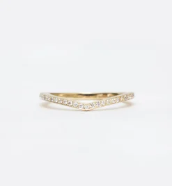 White Diamond Curved Eternity Band