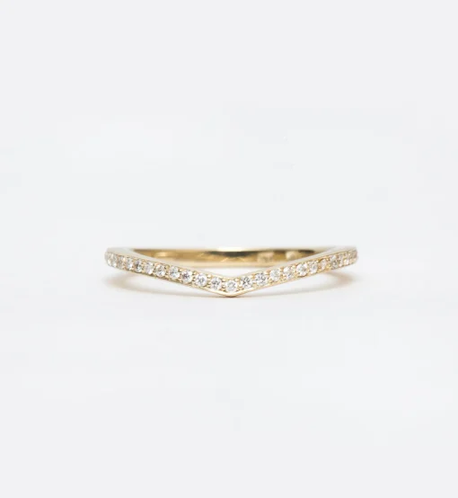 White Diamond Curved Eternity Band