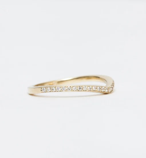 White Diamond Curved Eternity Band