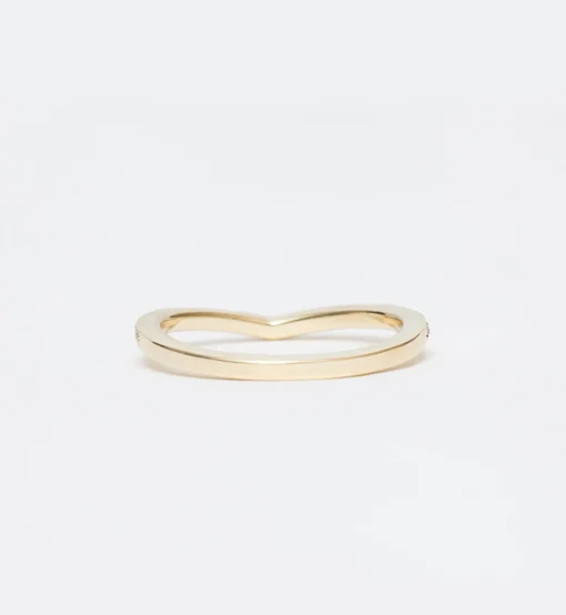 White Diamond Curved Eternity Band
