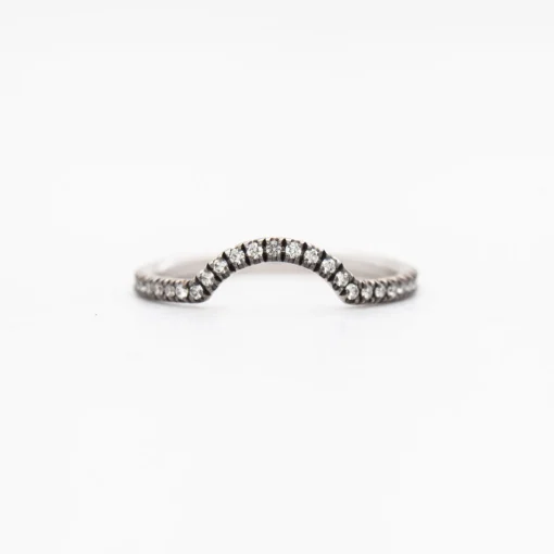 White Diamond Eleonore Pavé Scallop Band