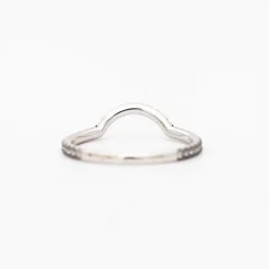 White Diamond Eleonore Pavé Scallop Band
