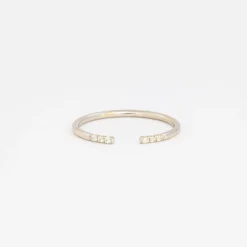 White Diamond Equilibrium Cuff Ring