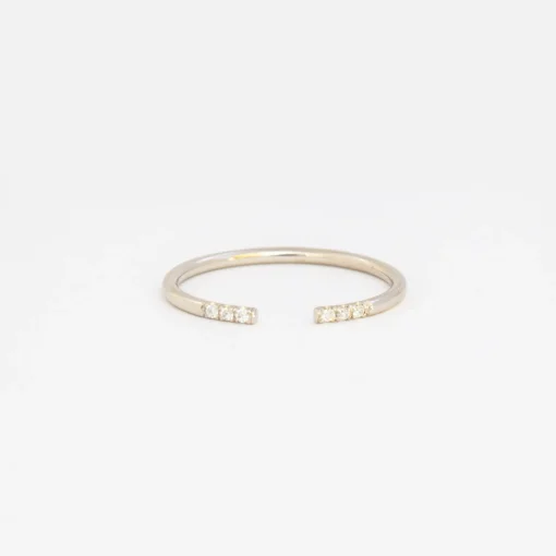 White Diamond Equilibrium Cuff Ring