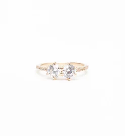 White Diamond Luna Ring