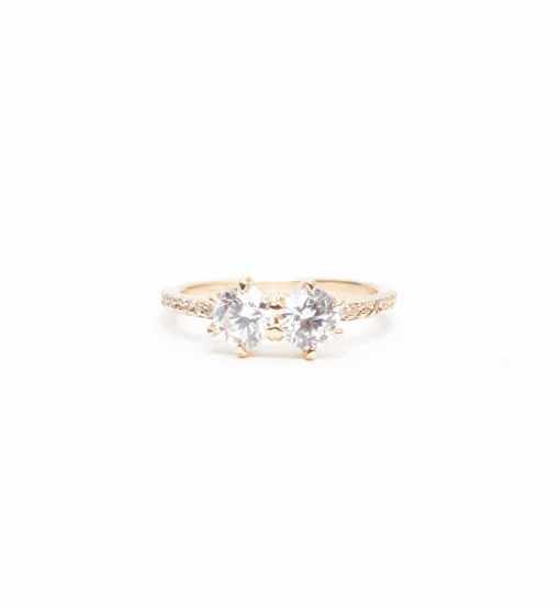 White Diamond Luna Ring