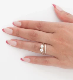White Diamond Luna Ring