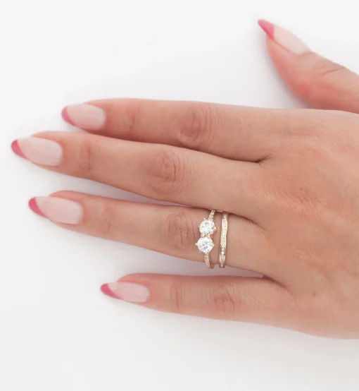 White Diamond Luna Ring