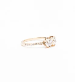 White Diamond Luna Ring