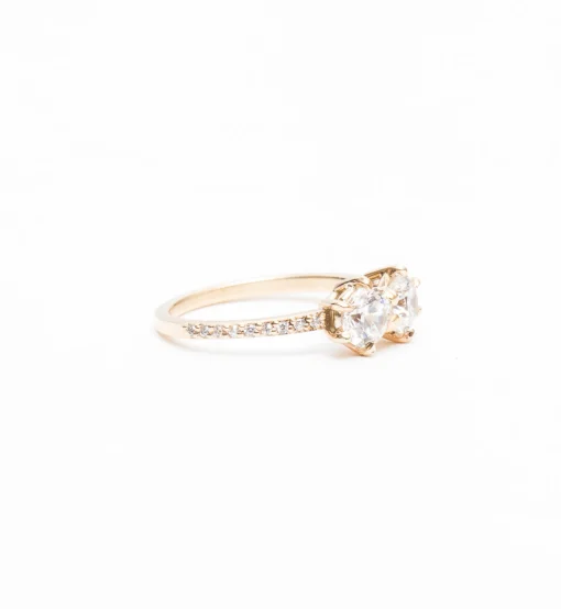 White Diamond Luna Ring