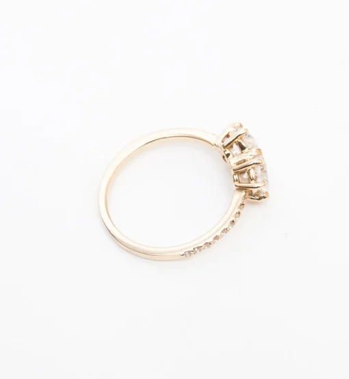 White Diamond Luna Ring