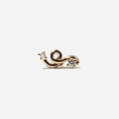 White Diamond Mini Loop Earring