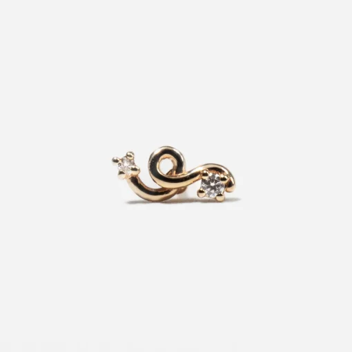 White Diamond Mini Loop Earring