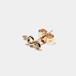 White Diamond Mini Loop Earring