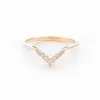 White Diamond Petite Chevron Band