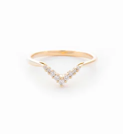 White Diamond Petite Chevron Band